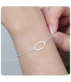 CZ Setting Round Shape Silver Bracelet BRS-440